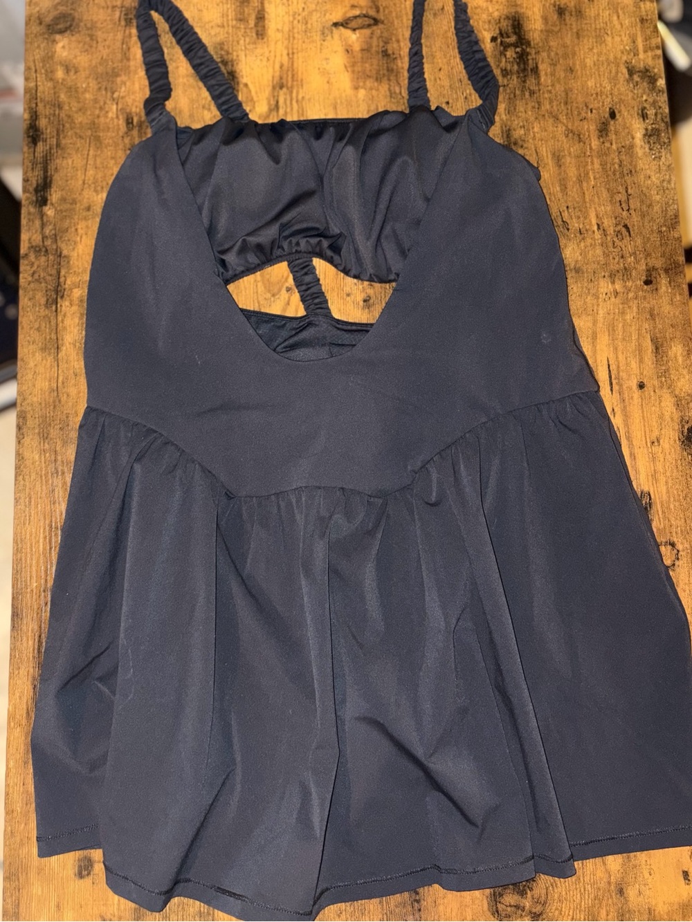 Navy Mini Dress with Front Cutout